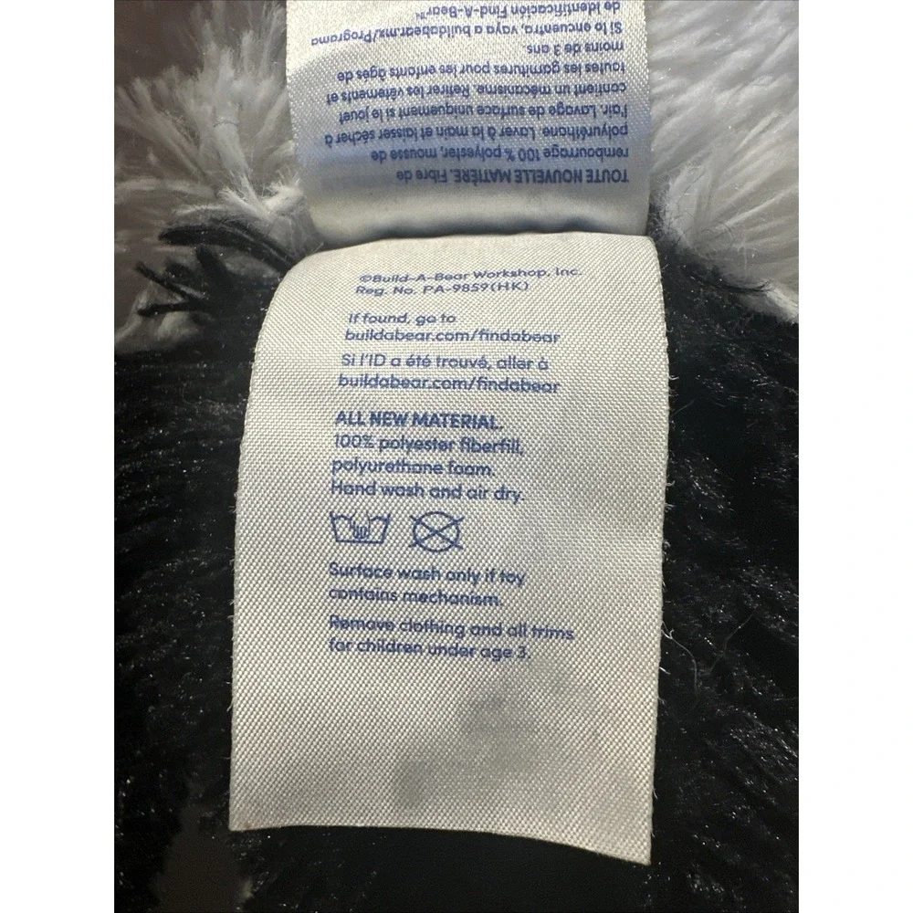 Build a Bear Black and White Panda Bear Brown‎ Paws Plush 13